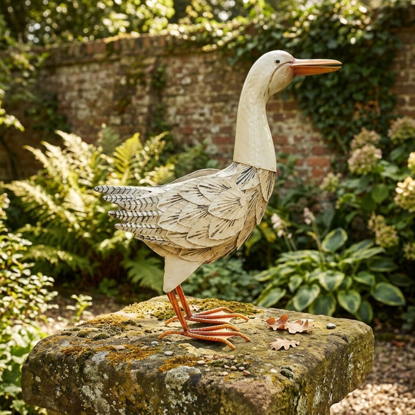 Decorative Metal Ornamental Duck Garden Ornament Outdoor Animal Sculpture