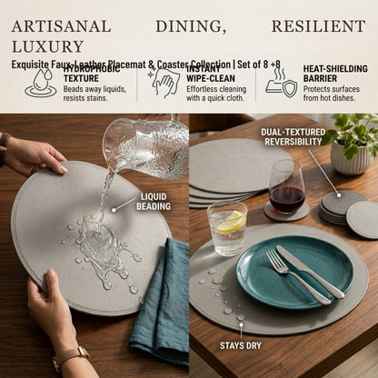 Round Placemats and Coasters Set of 8