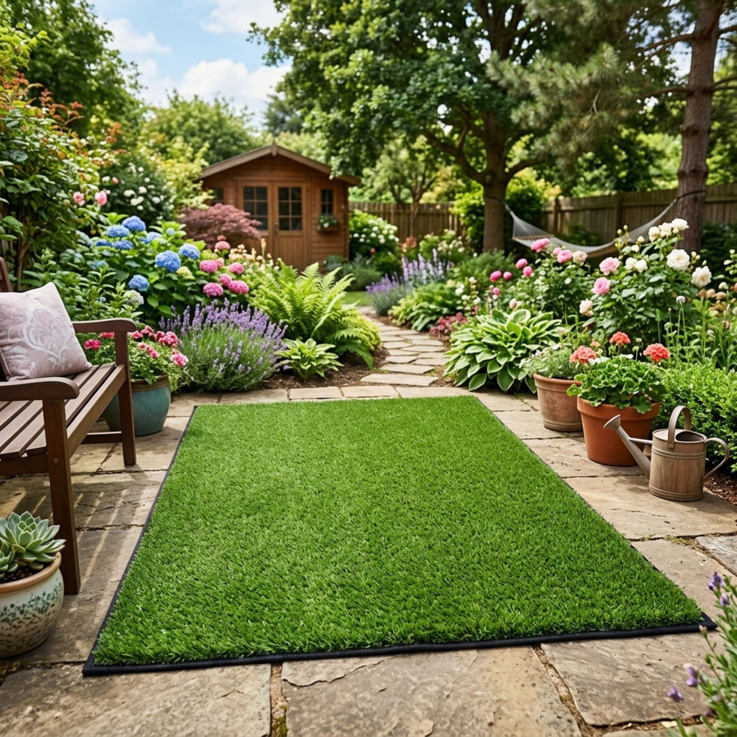 Heavy Duty Artificial Grass Rug – Stylish Outdoor Fake Turf Carpet
