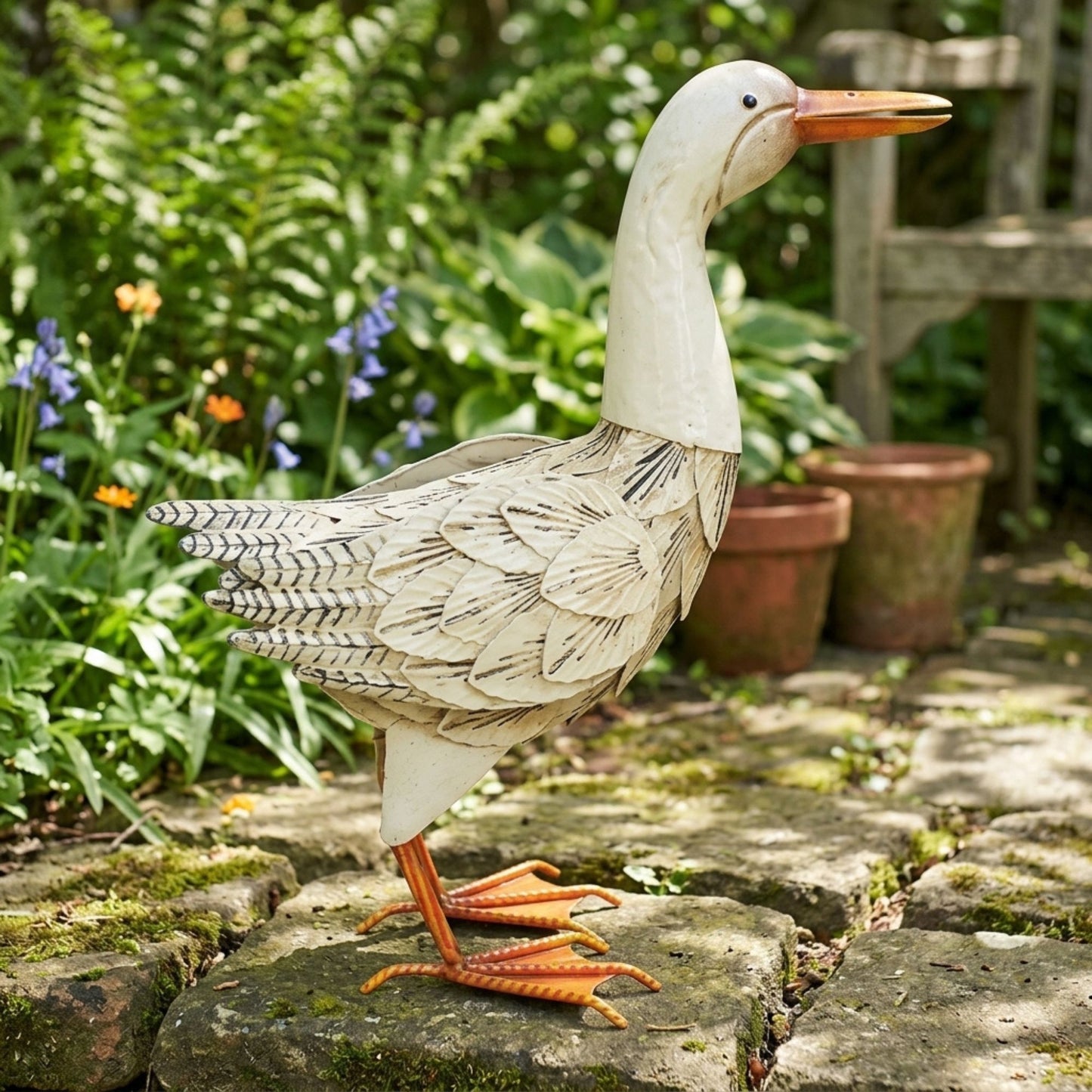Decorative Metal Ornamental Duck Garden Ornament Outdoor Animal Sculpture