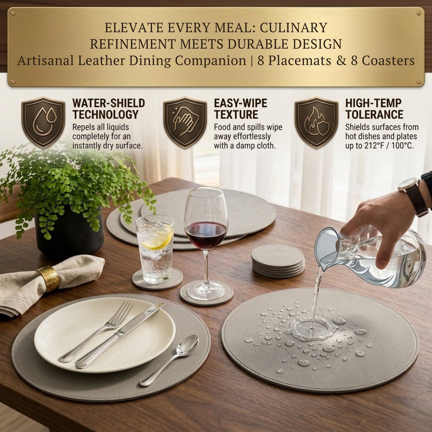 Round Placemats and Coasters Set of 8