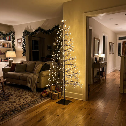 Warm White LED Berry Tree for Indoor & Outdoor Use