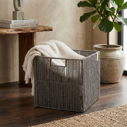 Woven Rope Storage Cube Basket