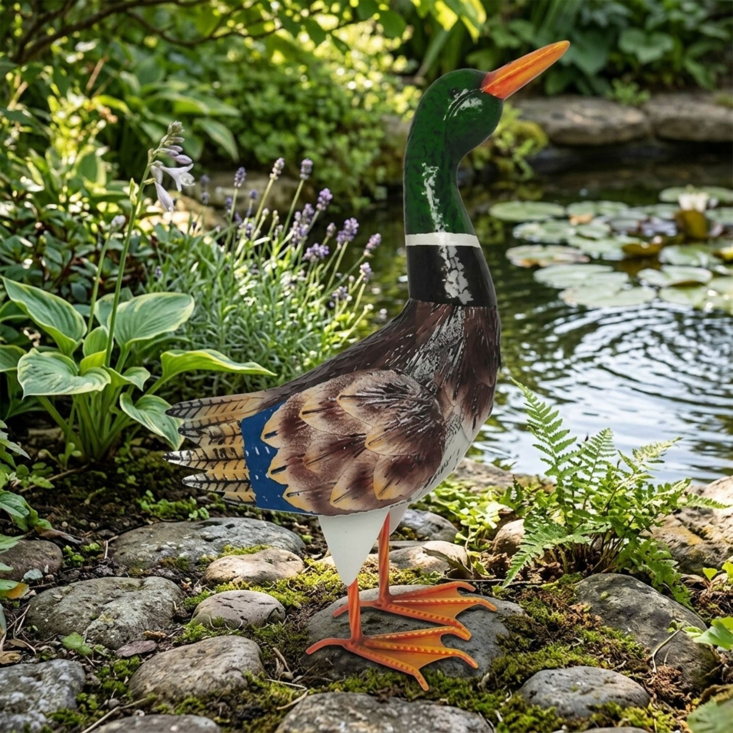 Decorative Metal Ornamental Duck Garden Ornament Outdoor Animal Sculpture