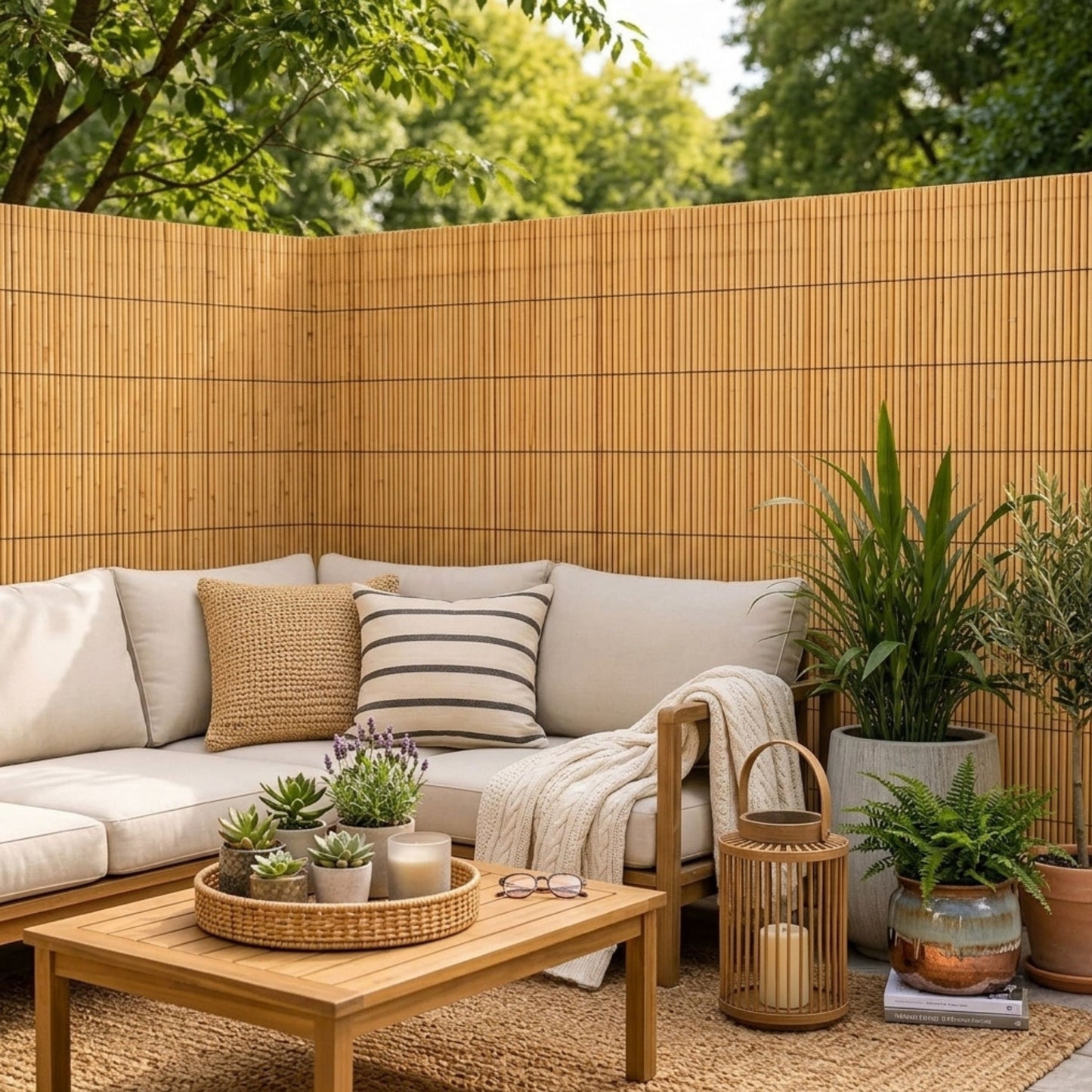 Natural Bamboo Reed Fence Screening Roll