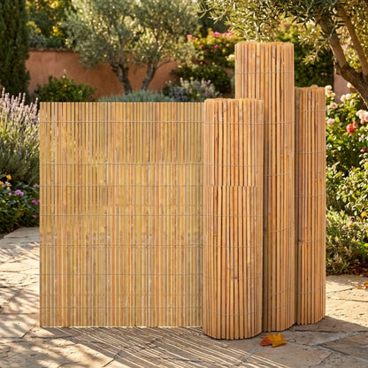 Natural Bamboo Slat Screening Garden Fence Roll