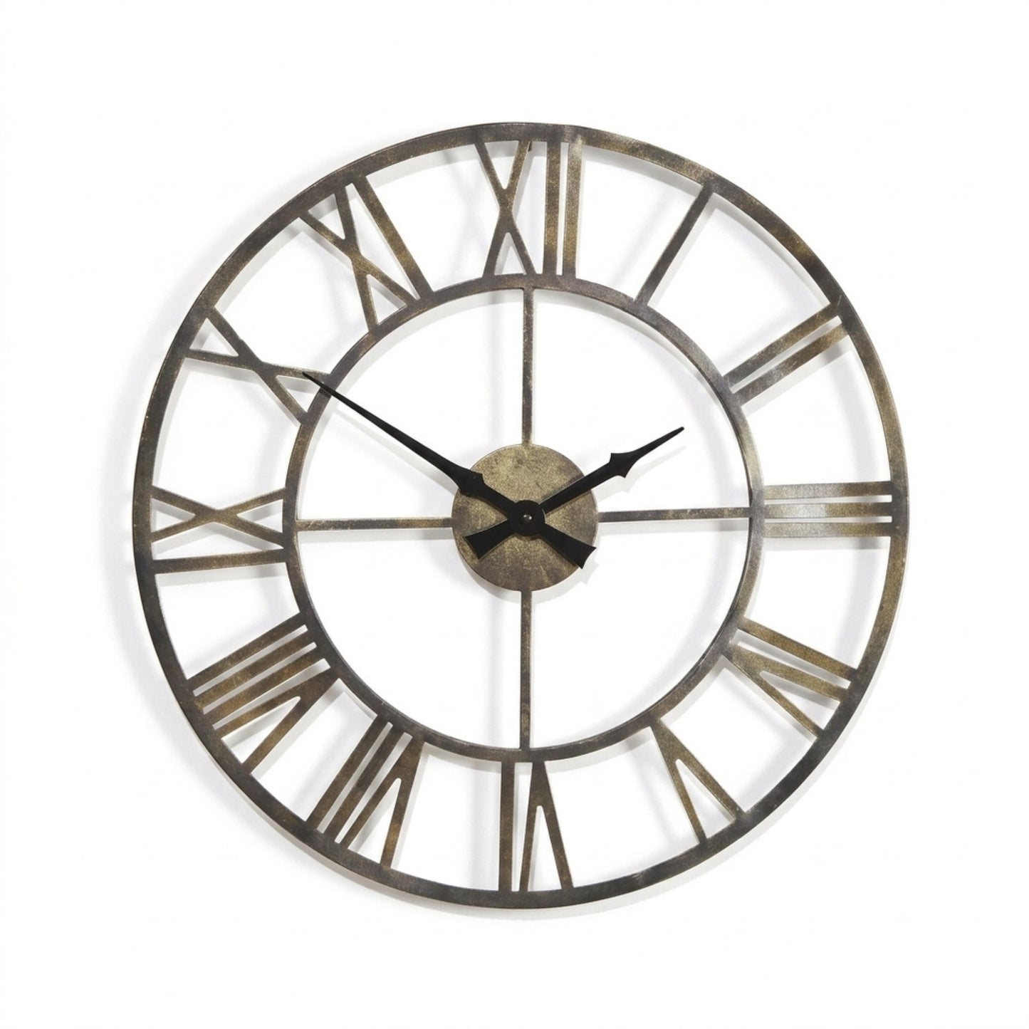 Large Metal Roman Numeral Wall Clock 50cm