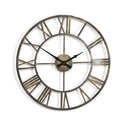 Large Metal Roman Numeral Wall Clock 50cm