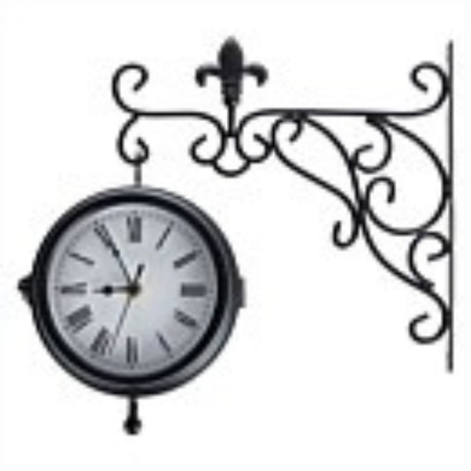 Classic Outdoor Station Clock for Home and Garden