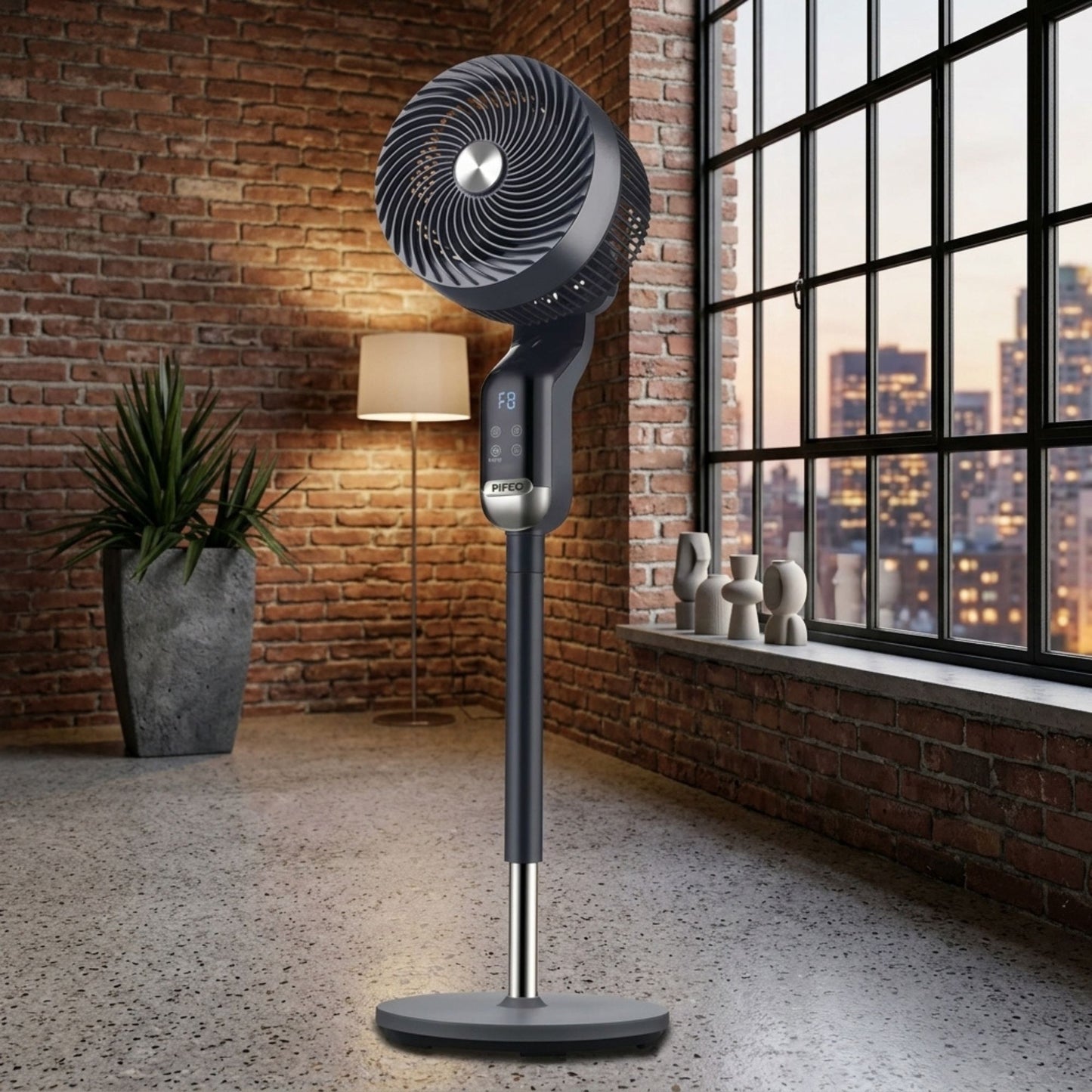 Digital Pedestal Fan 50W, Remote Control, 8 Speed
