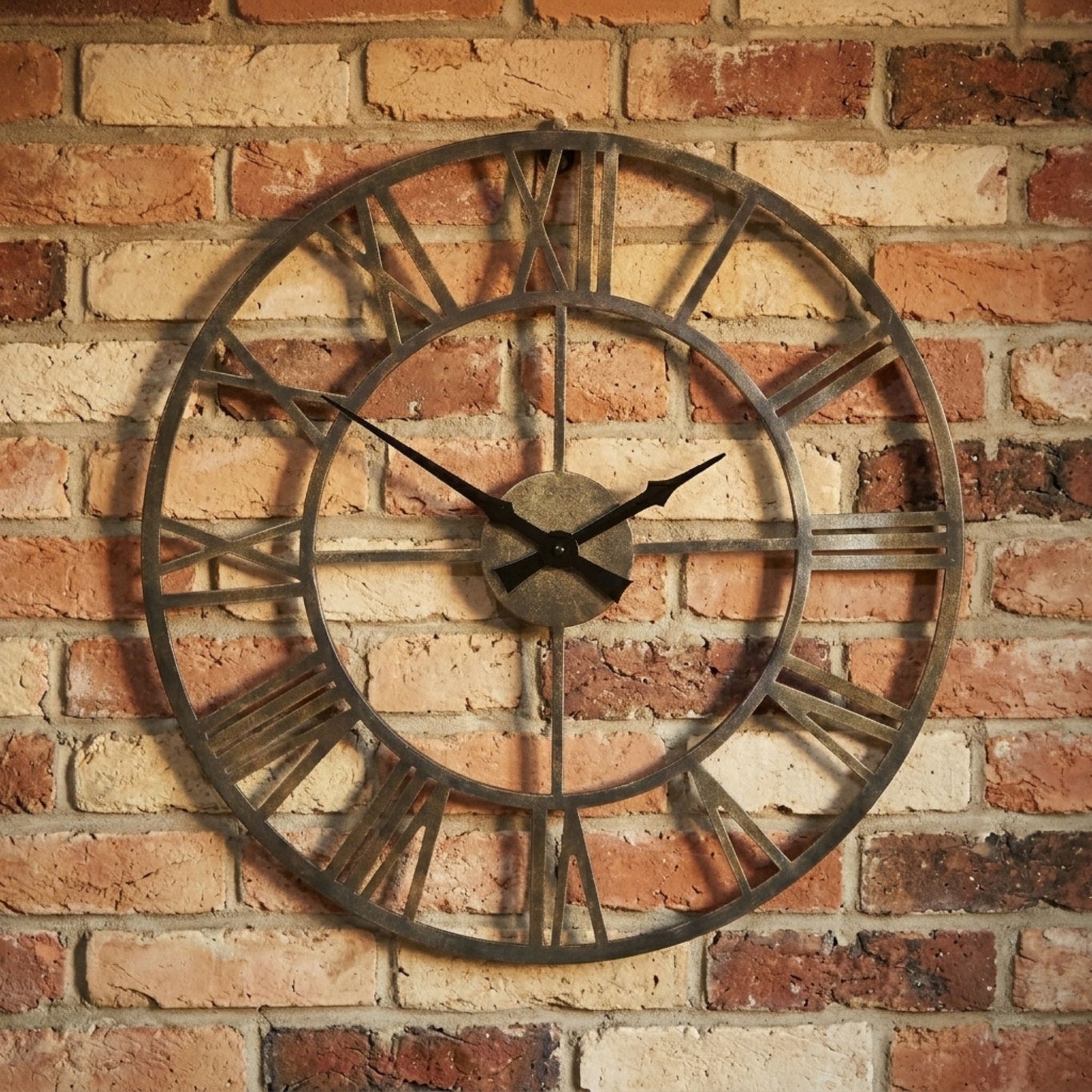 Large Metal Roman Numeral Wall Clock 50cm