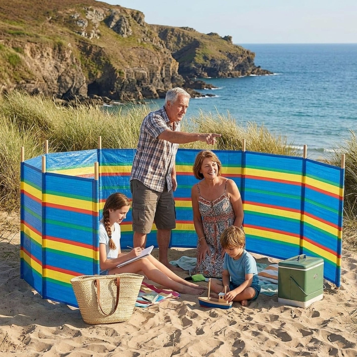 Beach & Camping Windbreak, Privacy Screen Sun Shelter