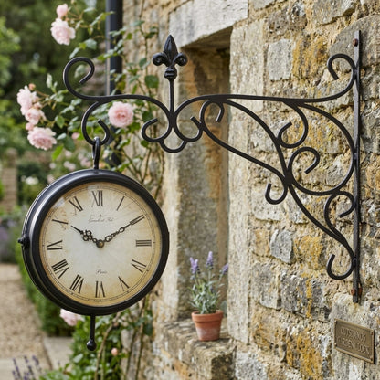 Classic Outdoor Station Clock for Home and Garden