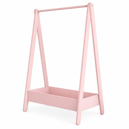 Kids Costume & Dressing Up Rail | Wooden Hanging Clothes Rack for Kids
