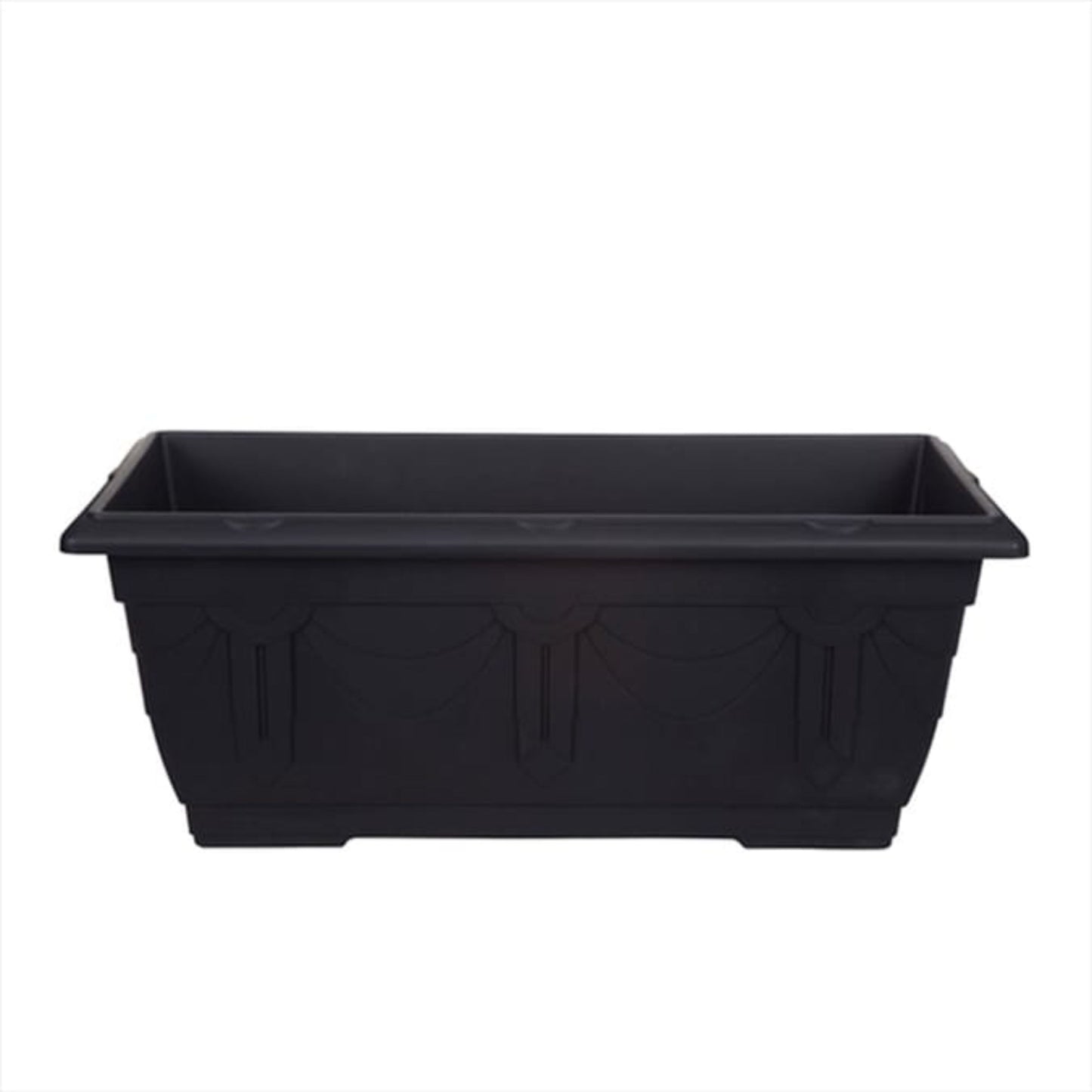60cm Venetian Plastic Plant Pots with Trays - Large Outdoor Planters