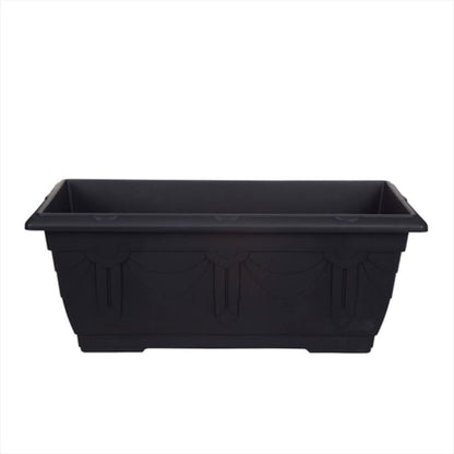 60cm Venetian Plastic Plant Pots with Trays - Large Outdoor Planters