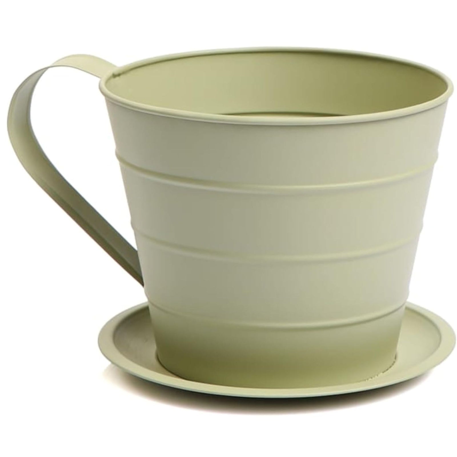 AAMEN Cup & Saucer Planter – Cute and Decorative Ceramic Pot for Tiny Plants, for Plant Lovers and Home Décor Enthusiasts, Air Plants, and Small Flowers