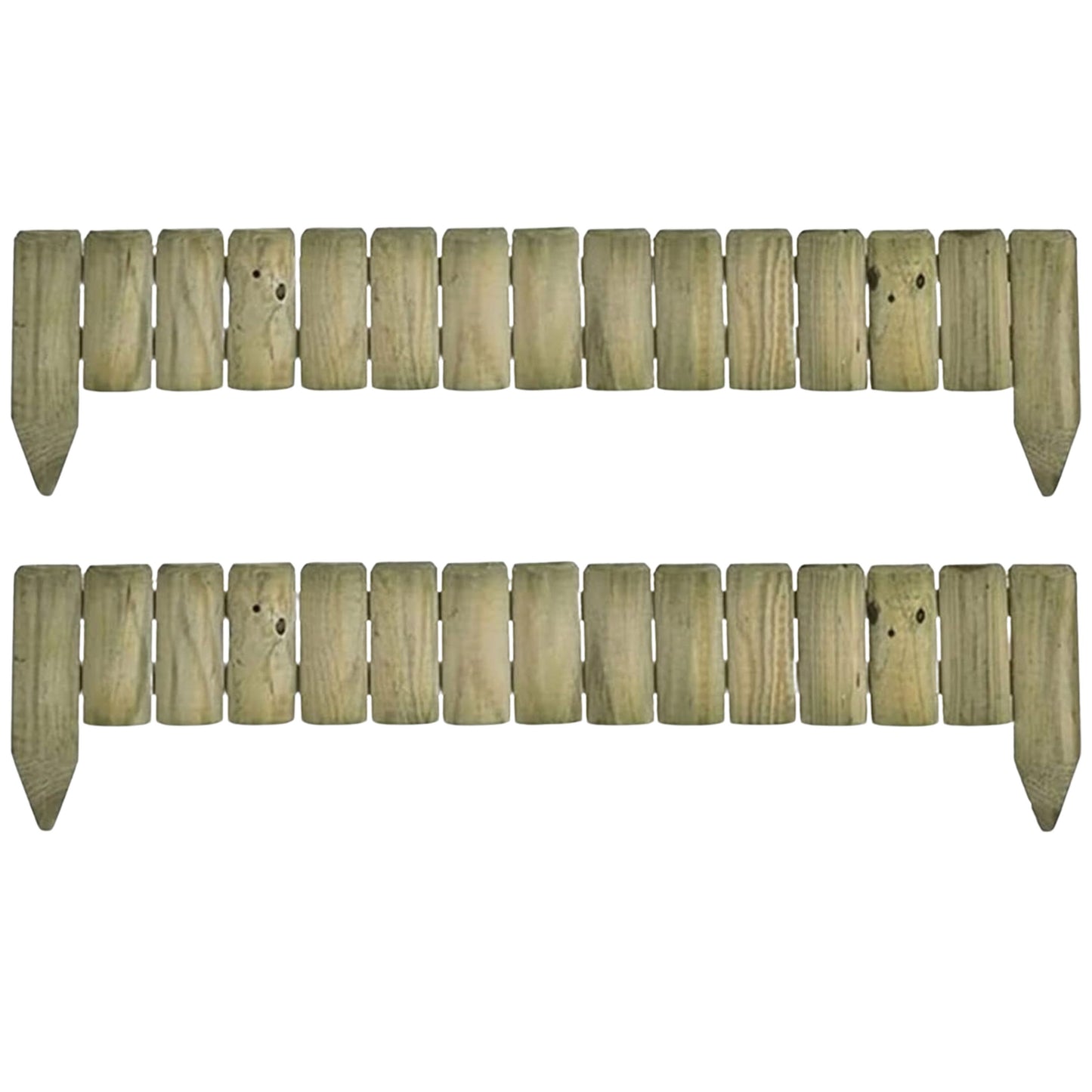 Wooden Edge Log Garden Lawn Border Edging Panel