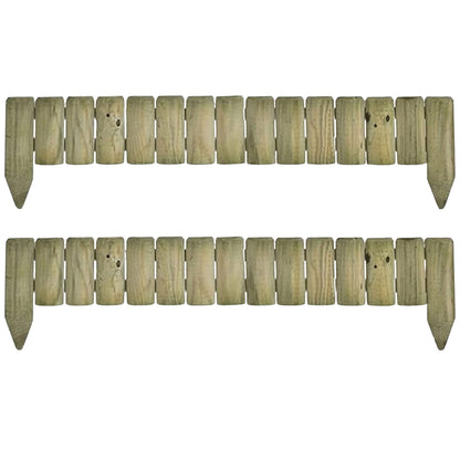 Wooden Edge Log Garden Lawn Border Edging Panel