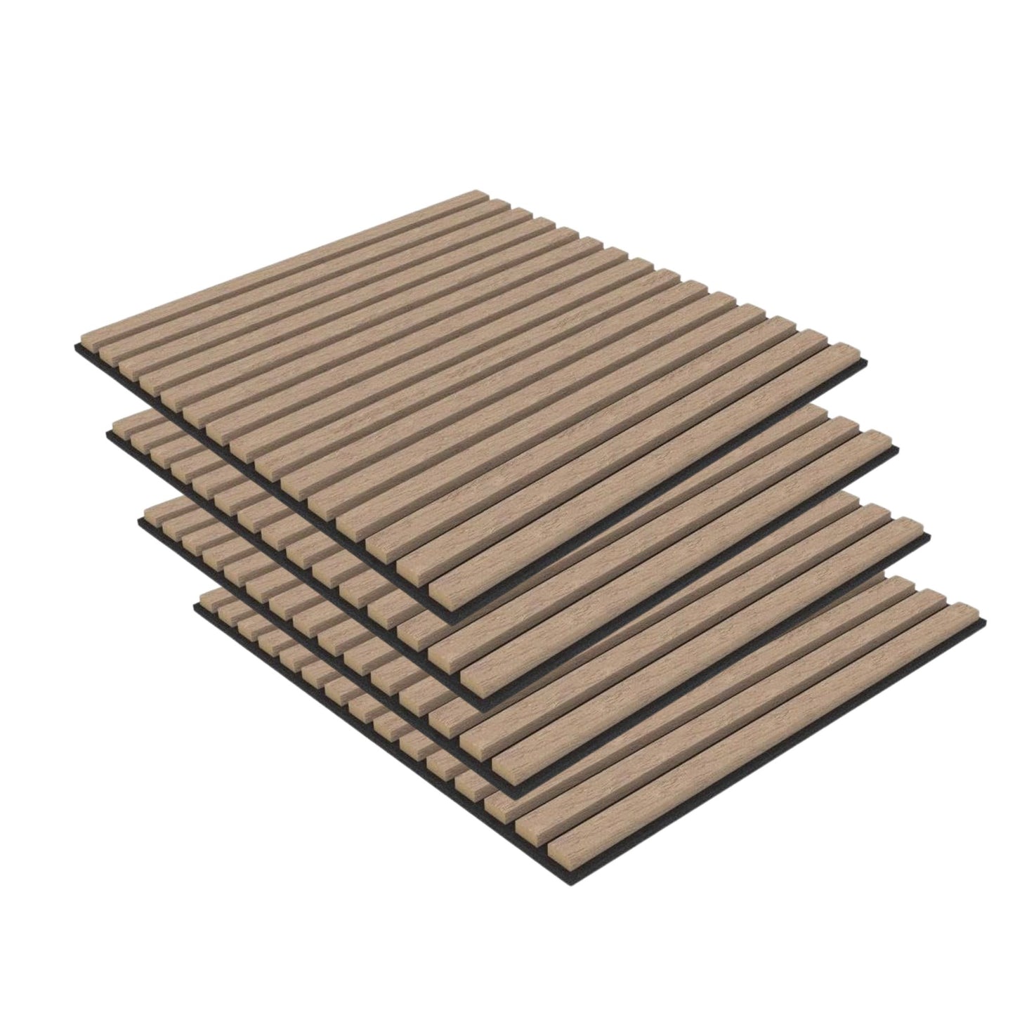 60 x 60cm Wood Finish Sound Absorbing Panels  4 Pack