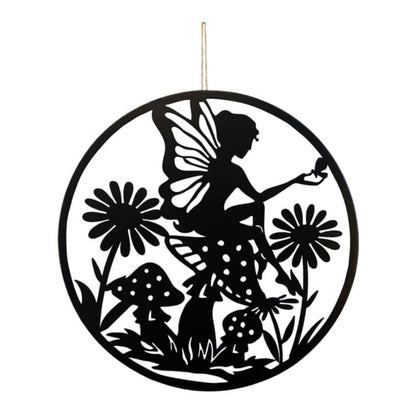 Metal Fairy Wall Art For Garden Metal Wall Sculpture