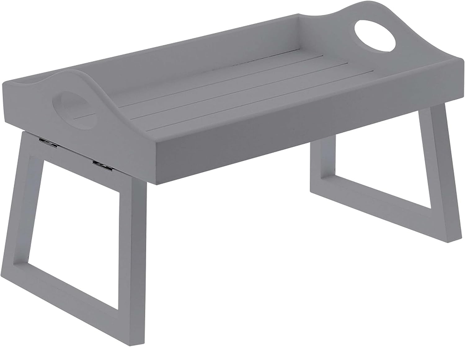 AAMEN Foldable Wooden Sofa Arm Tray – Clip-On Table for Coffee, Snacks & Remotes – Grey, No-Assembly, Eco-Friendly (W20 x L30 x H18.5cm)