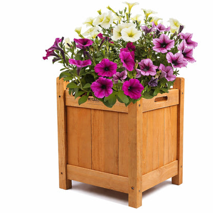 Wooden Square Planter for Garden and Patio