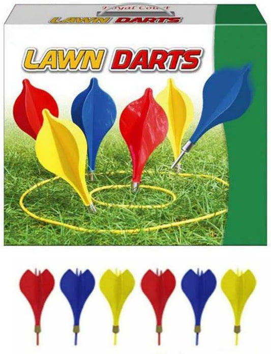 AAMEN Outdoor Garden Darts, Lawn Darts for Kids and Adults, Backyard Party Toy For Families - Multicolor