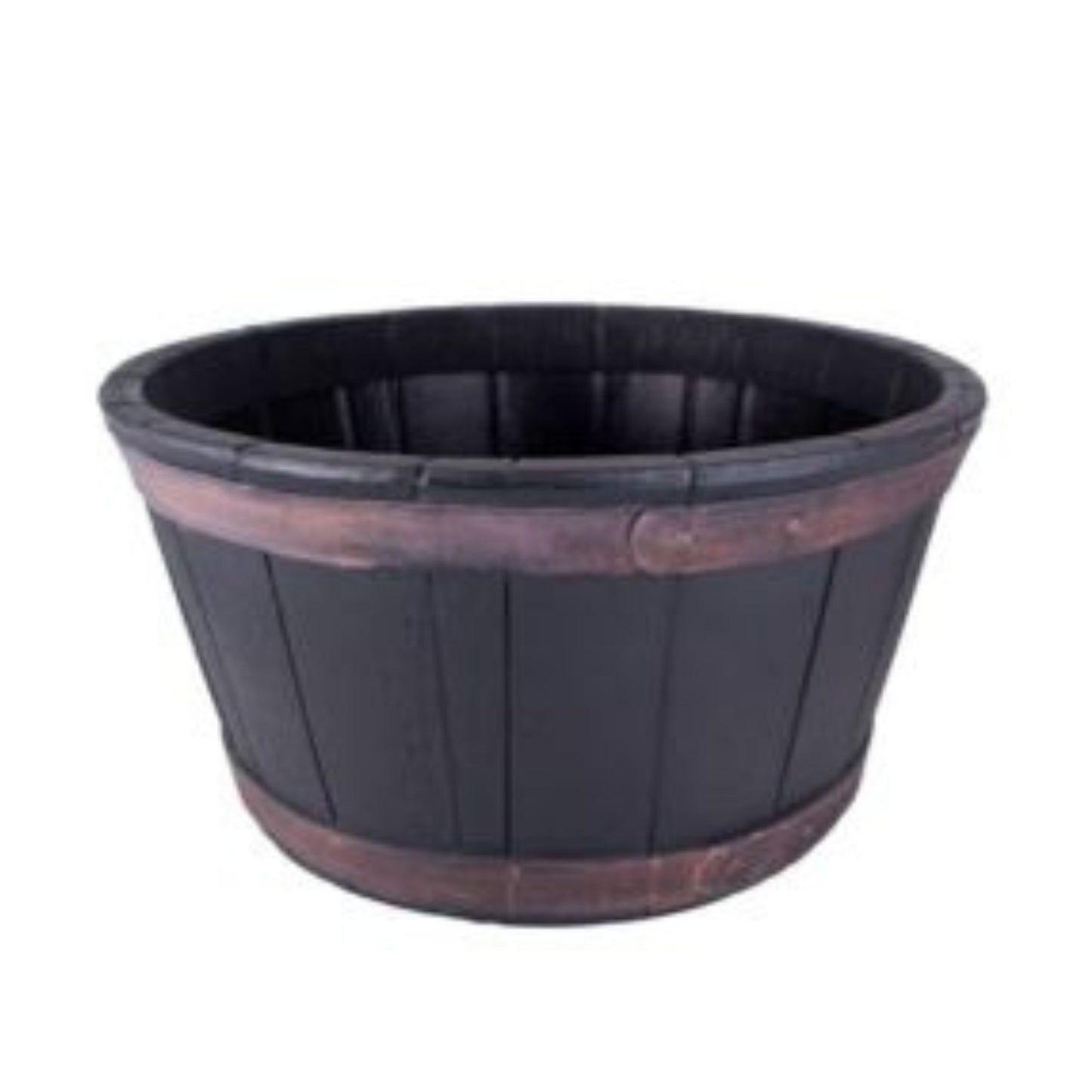 Large Oakwood Barrel Planter – Durable Outdoor & Garden Plant Pot