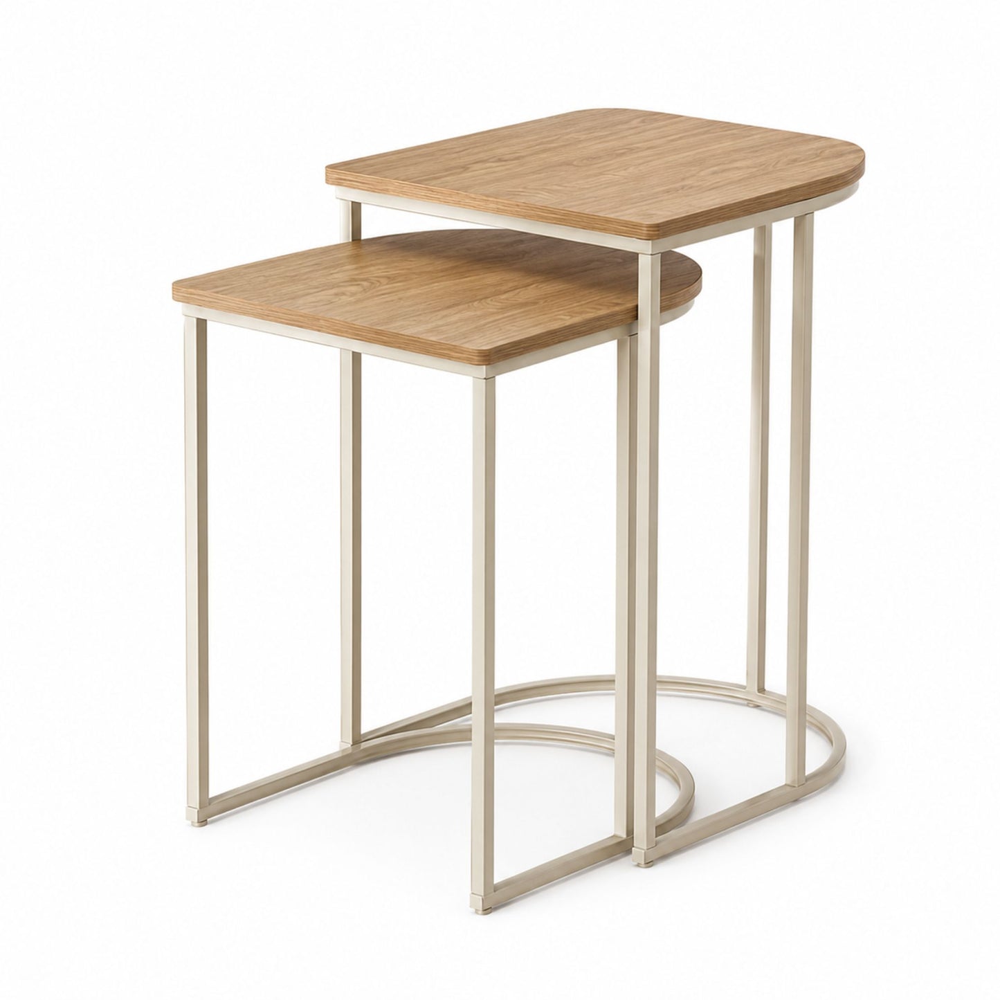Nest of Tables Oak Effect Coffee and End Tables Space Saving