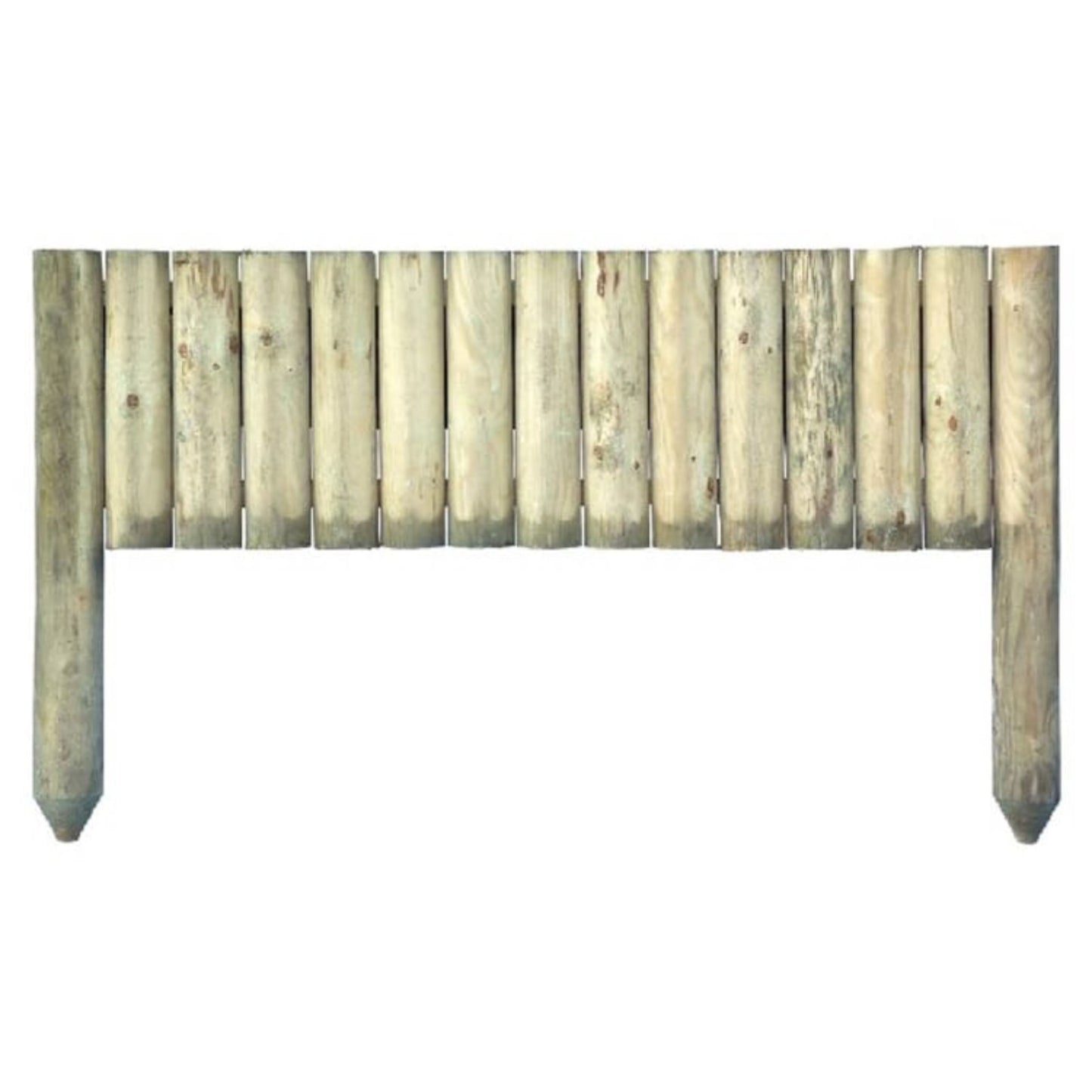 Wooden Garden Border Fence and Log Edging Board
