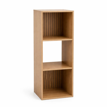 3-Tier Cube Storage Unit – Modern Wooden Bookcase & Shelving