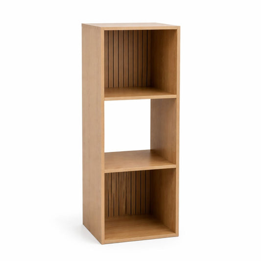 3-Tier Cube Storage Unit – Modern Wooden Bookcase & Shelving