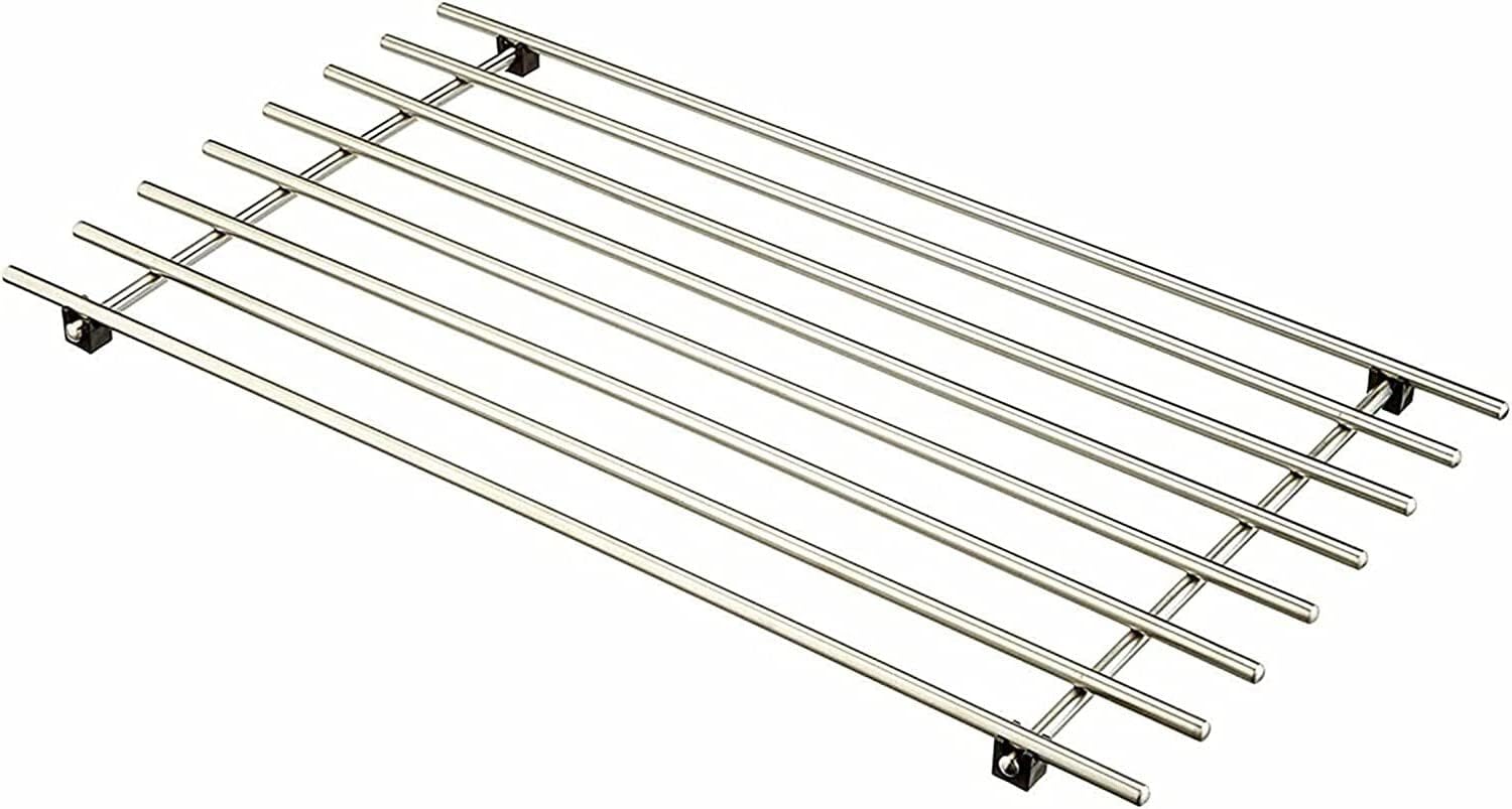 AAMEN Modern Metal Trivet for Kitchen Table, Strong Trivets for Hot Pans, Hot Trays, & Plates Stand, Rectangular Trivet Stainless Steel Worktop Protector (Pot Holder)