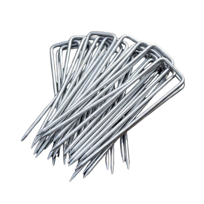 U-Shaped Garden Staples and Ground Hooks - 6 Pack