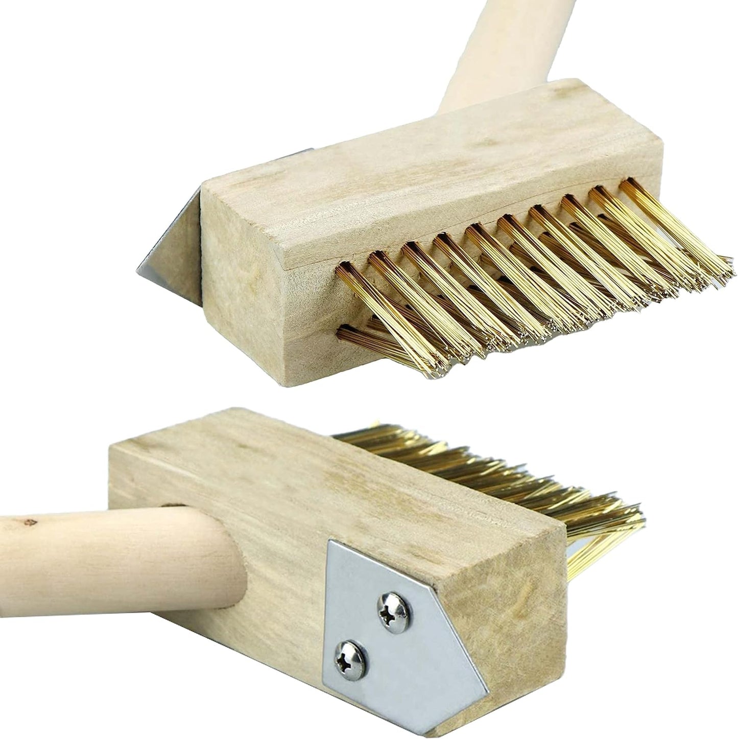 AAMEN Heavy Duty Weed Brush with Long Handle – Outdoor Patio Cleaner & Wire Brush Gardening Tool (120x5x5cm)