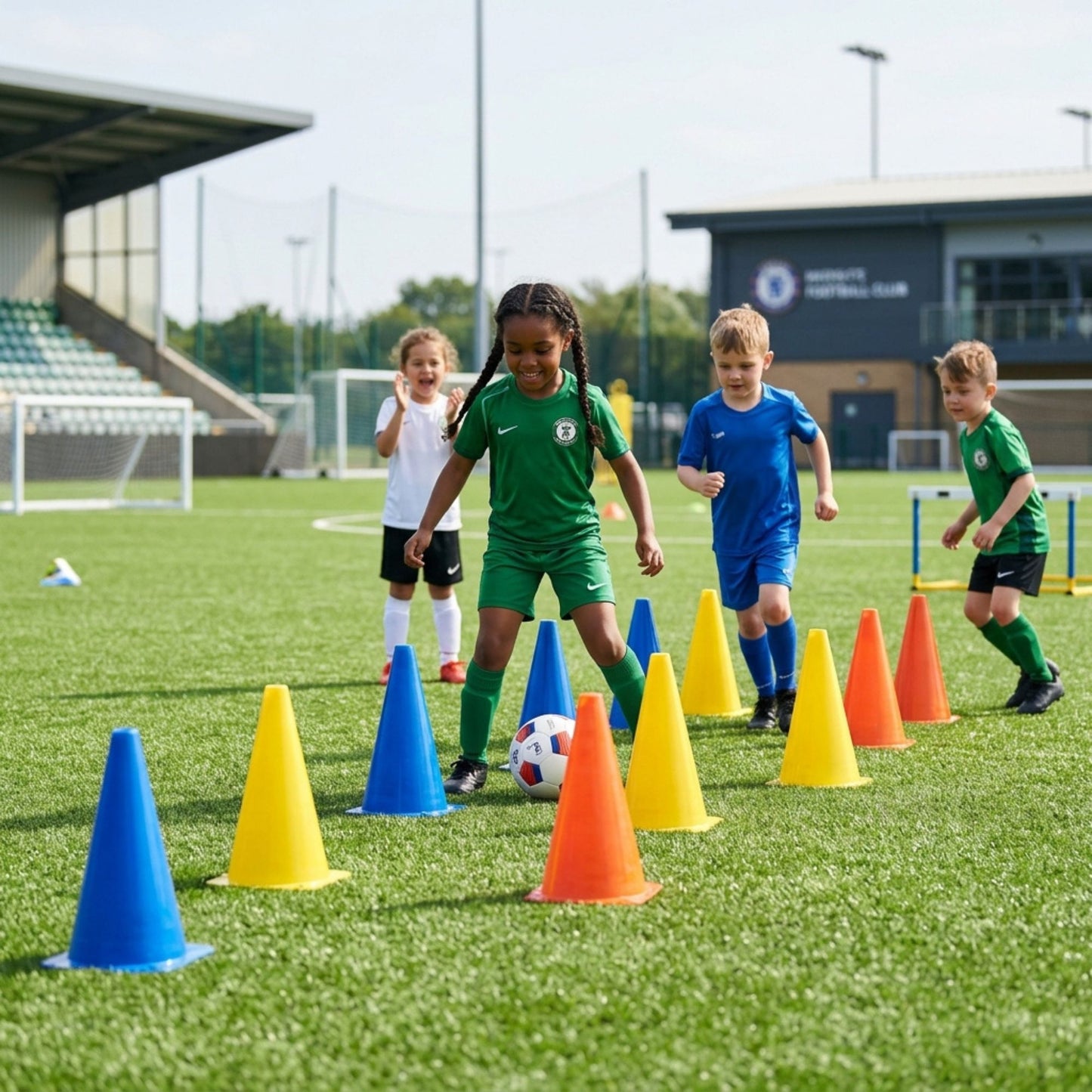 10Pcs Football Training Cones, Plastic Marker Cones