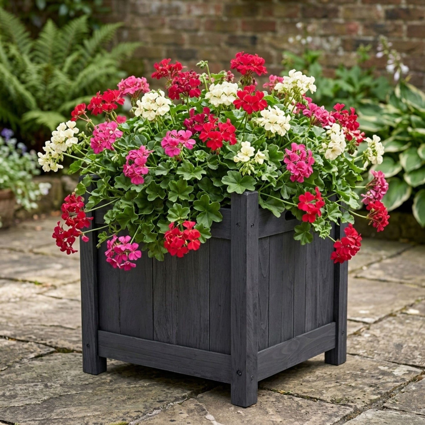 Wooden Square Planter for Garden and Patio
