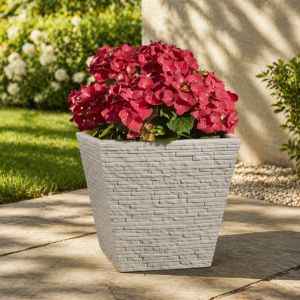 Slate Effect Garden Planter (Small) – Perfect for Herbs & Bedding Plants