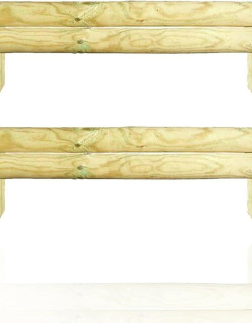 Load image into Gallery viewer, AAMEN 2 Bar Wooden Border Edging,Fixed Picket Fence Edging, Lawn Edging Border, Horizontal Log Roll Border Edging Ideal for Flowerbeds, Small Boundary Fencing(H 14 x W 100 x D 7 cm)
