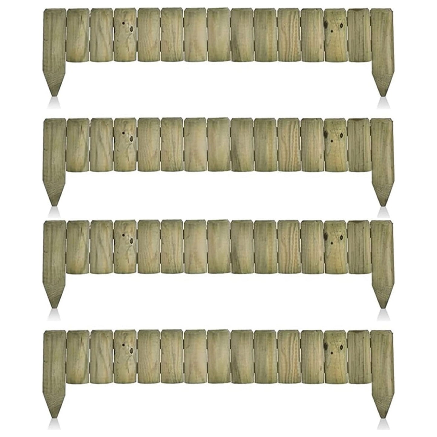Wooden Edge Log Garden Lawn Border Edging Panel
