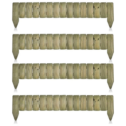 Wooden Edge Log Garden Lawn Border Edging Panel