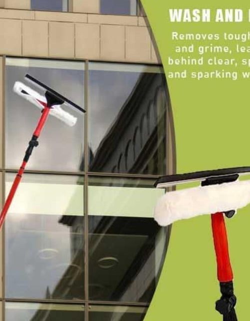 Load image into Gallery viewer, AAMEN 3.5M Telescopic Window Cleaning Kit – Conservatory Glass Cleaner with Squeegee, Brush &amp; Extension Pole
