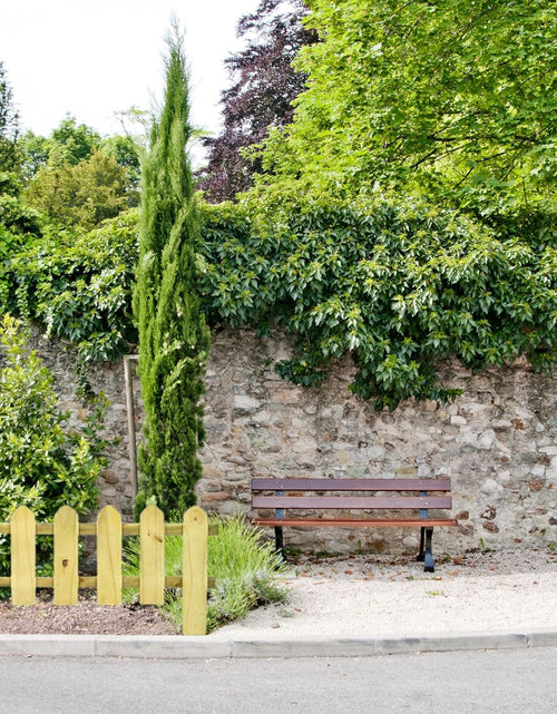 Load image into Gallery viewer, AAMEN Wooden Freestanding Picket Fence Panels – Natural Wood Decorative Garden Edging for Patios, Guest Houses &amp; Outdoor Spaces
