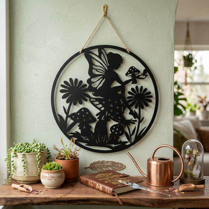 Metal Fairy Wall Art For Garden Metal Wall Sculpture