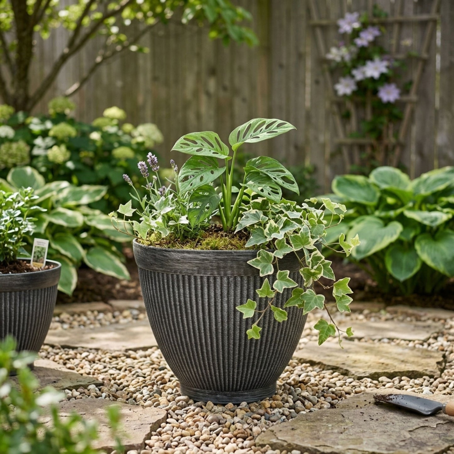 Metal Style Vertical Planter for Herbs and Flowers