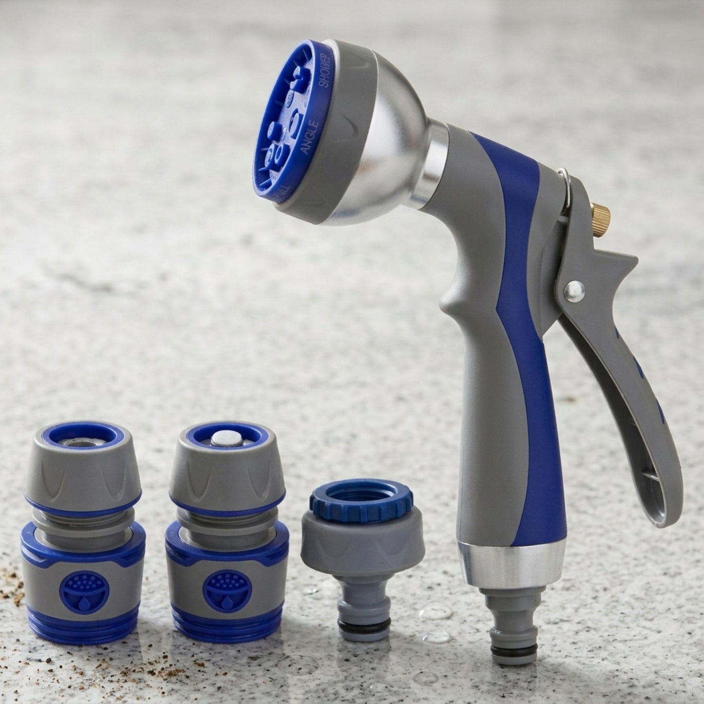 Heavy Duty Hose Spray Gun Set – 7 Function Watering Nozzle Kit