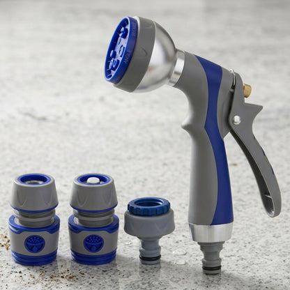 Heavy Duty Hose Spray Gun Set – 7 Function Watering Nozzle Kit