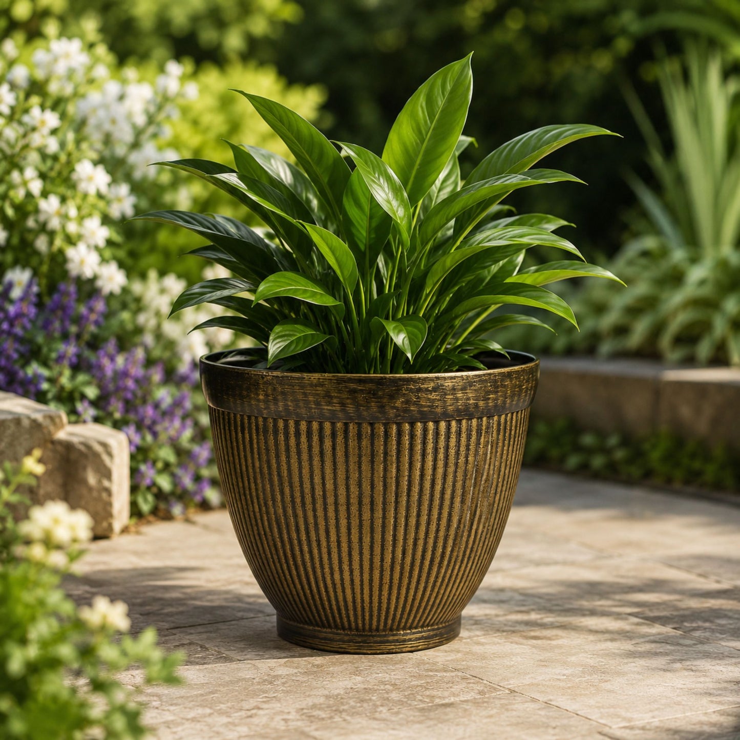 Metal Style Vertical Planter for Herbs and Flowers