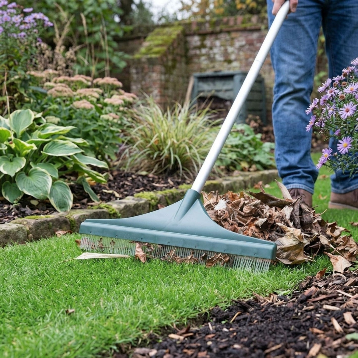 Artificial Grass Brush with Extendable Handle
